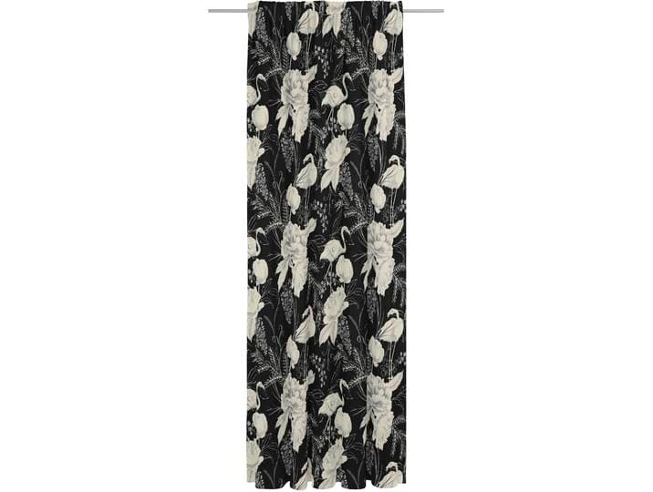 Vorhang ADAM Eden Gr. 3, schwarz-weiß (weiß, schwarz), B:142cm H:225cm, Jacquard, Baumwolle, Gardinen, Vorhang, aus 100% Bio-Baumwolle