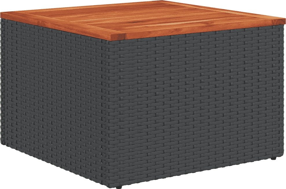 vidaXL Salon de jardin 6 pcs avec coussins noir résine tressée