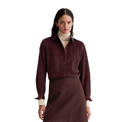 Langarmbluse MARC O'POLO "aus Organic-Cotton-Viskose-Mix", Damen, Gr. 46, foggy blau, Blusen