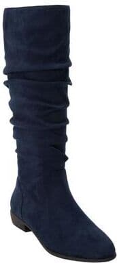 Wide Width Women's The Shelly Tall Wide Calf Boot By Comfortview by Comfortview in Navy (Size 8 W)