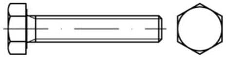 ISO 4017 Sechskantschraube VG M12x75 Stahl 10.9 blank ; Industrial Quality Supplies (040171000120075)