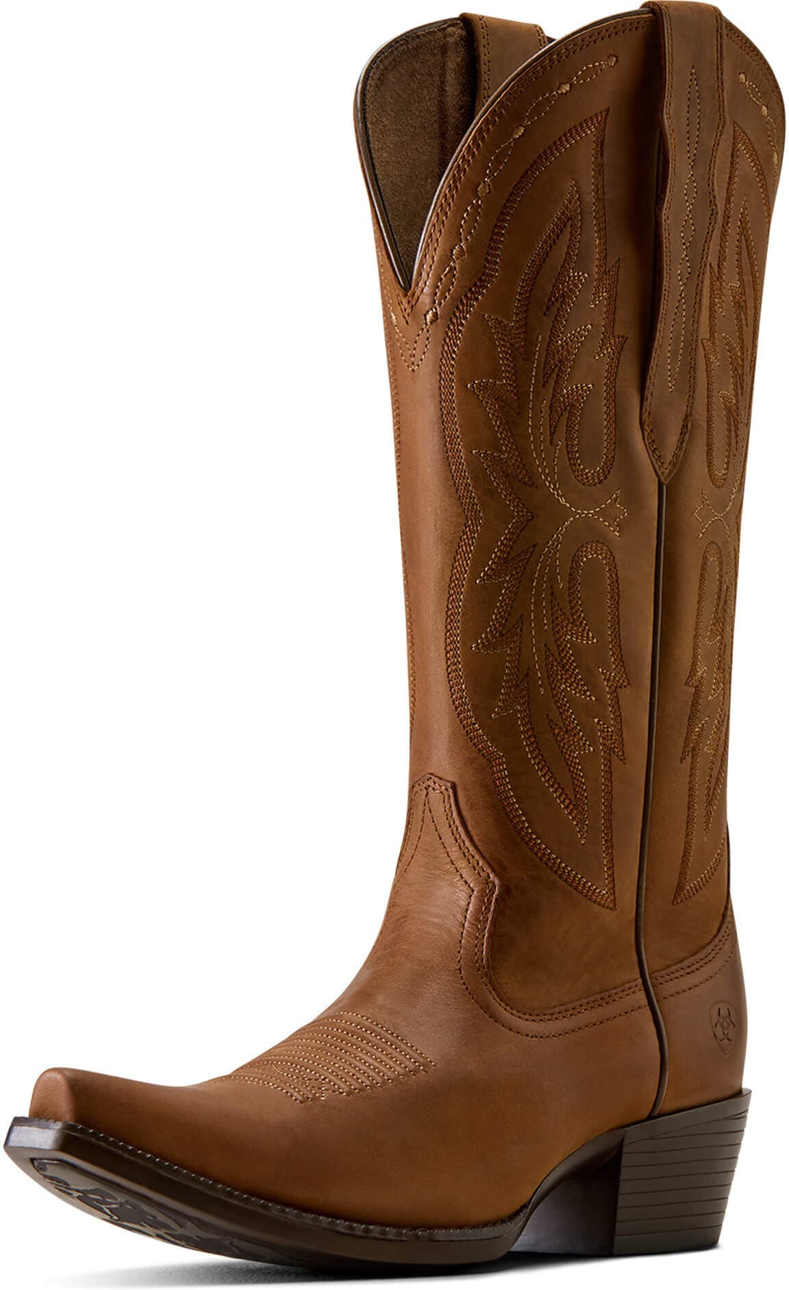 Women's Heritage X Toe Elastic Wide Calf Cowgirl Boots in Distressed Brown, Size: 9 B / Medium by Ariat